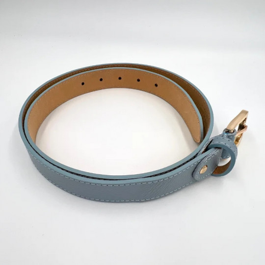 Ceinture en cuir bleu