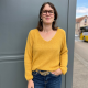 Pull jaune moutarde en alpaga