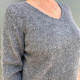 Pull gris en alpaga