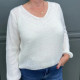 Pull blanc en alpaga