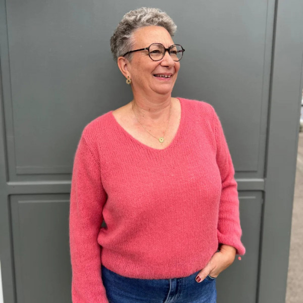 Pull gris en alpaga