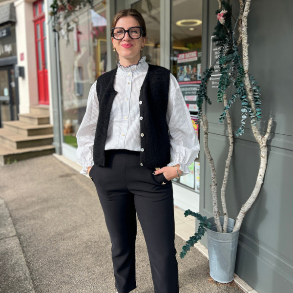 Chemise blanche à rayures