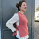 Pull sans manches à nouer rose