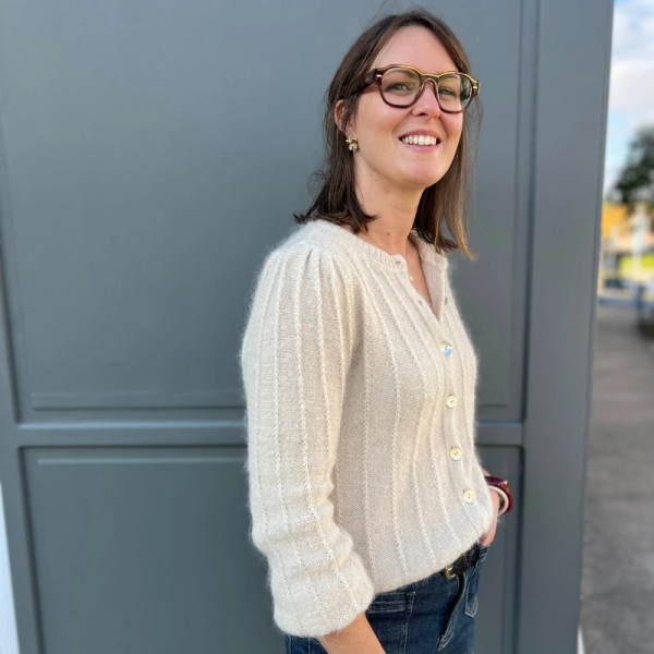 Gilet beige en mohair