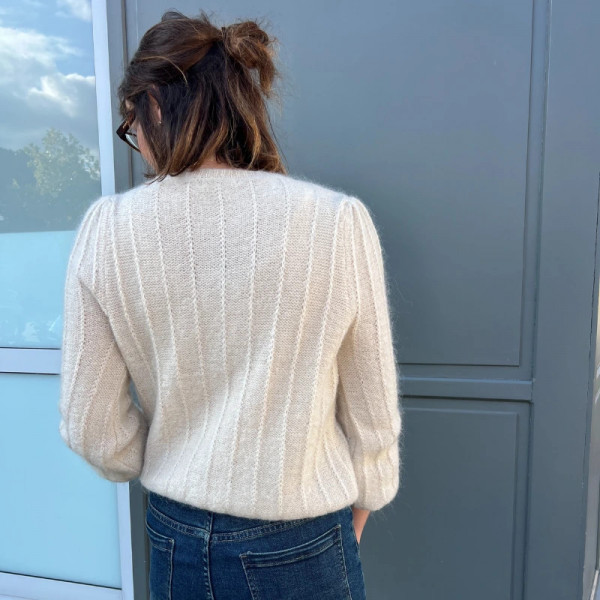 Gilet beige en mohair