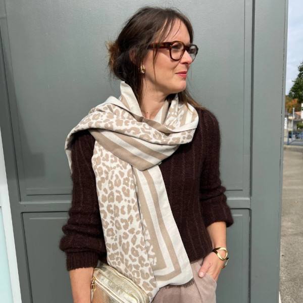 Gilet marron en mohair