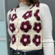 Gilet sans manches maille fleurie