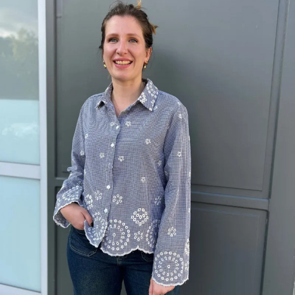 Chemise à carreaux bohème