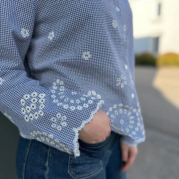 Chemise à carreaux bohème