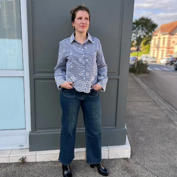 Chemise à carreaux bohème