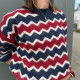 Pull rouge et bleu