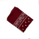 Foulard bordeaux motifs cachemire