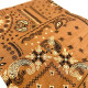 Foulard camel à motifs