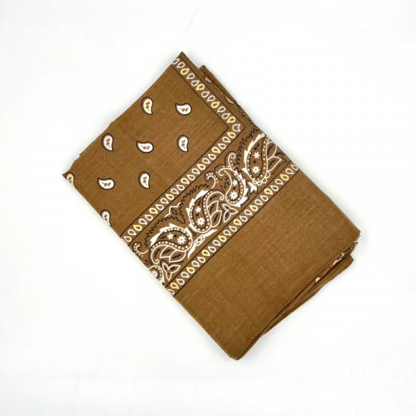 Foulard taupe à motifs cachemire