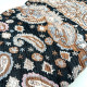 Foulard noir motifs cachemire