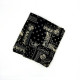 Foulard noir motifs cachemire dorés