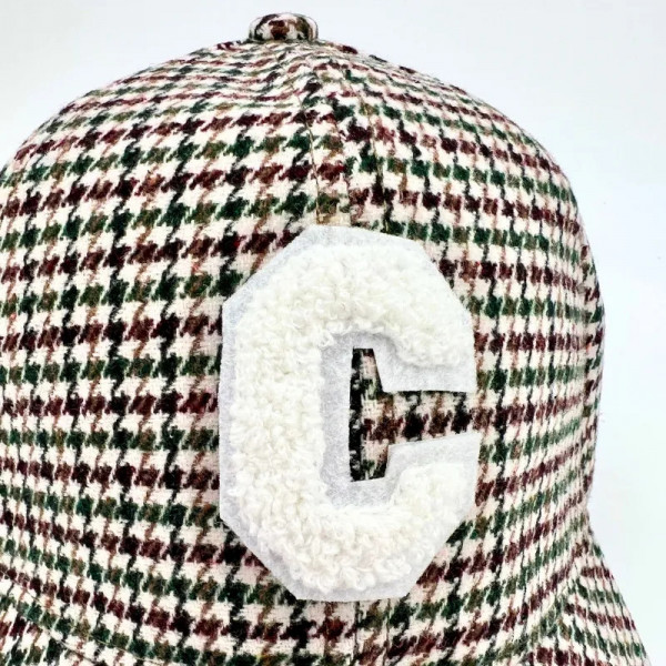 Casquette motifs pied de poule