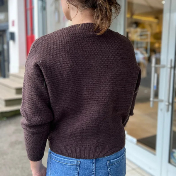 Gilet mailles marron