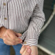Chemise à rayures marron