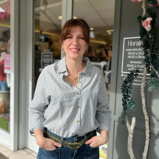 Chemise à rayures vert