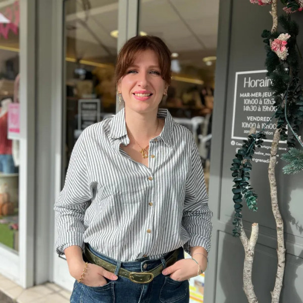 Chemise à rayures vert