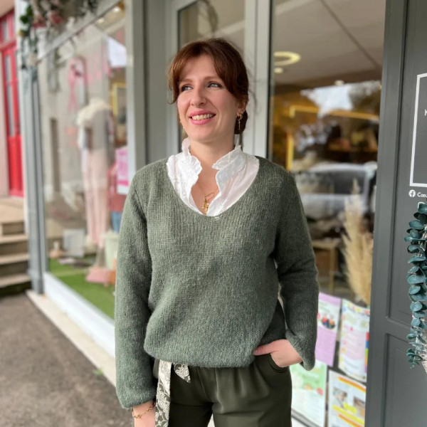 Chemise blanche broderie fleurie