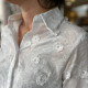 Chemise blanche broderie fleurie