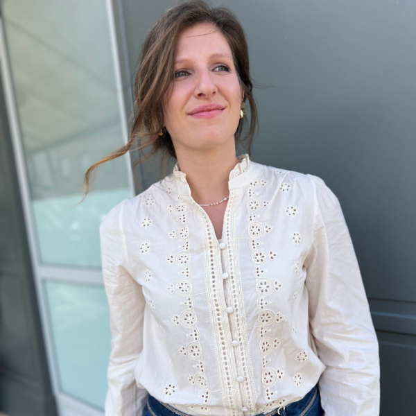 Chemise blanche col officier