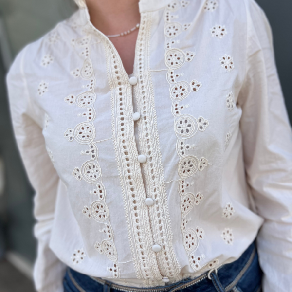 Chemise blanche col officier