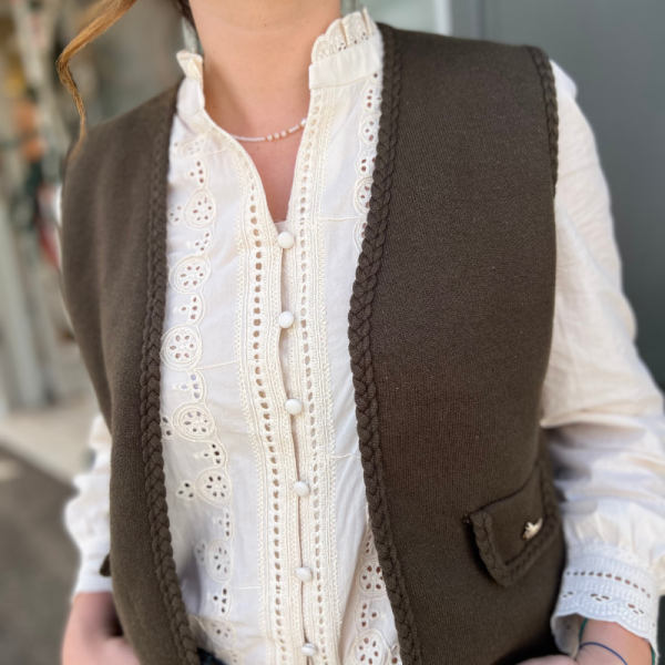 Chemise blanche col officier