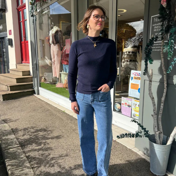 Sous pull bleu marine