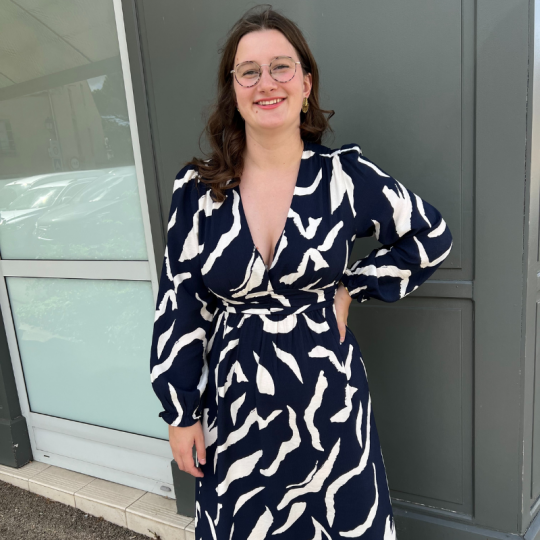 Robe longue fluide bleu