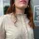 Chemise romantique beige