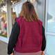 Gilet sans manches bordeaux laine bouillie