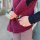 Gilet sans manches bordeaux laine bouillie