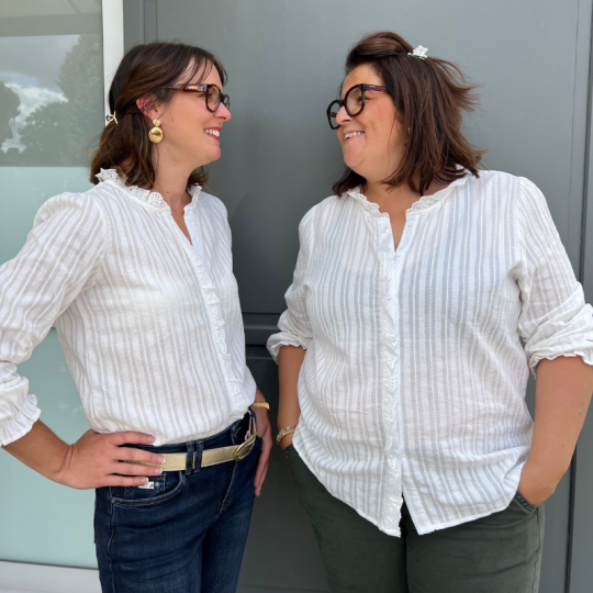 Chemise blanche brodée