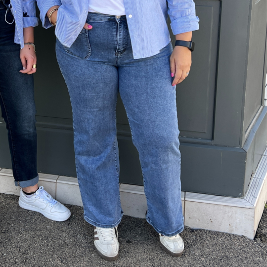Jean femme coupe wide-leg