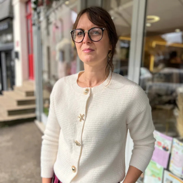 Gilet en mailles bordeaux