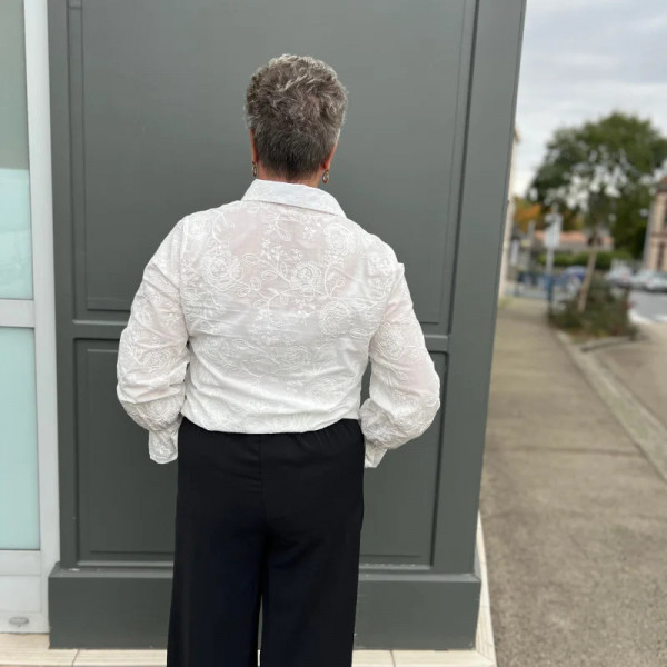 Pantalon fluide bleu marine