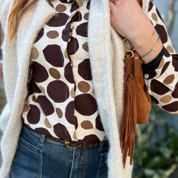 Gilet sans manches bordeaux laine bouillie