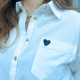 Chemise blanche petit coeur