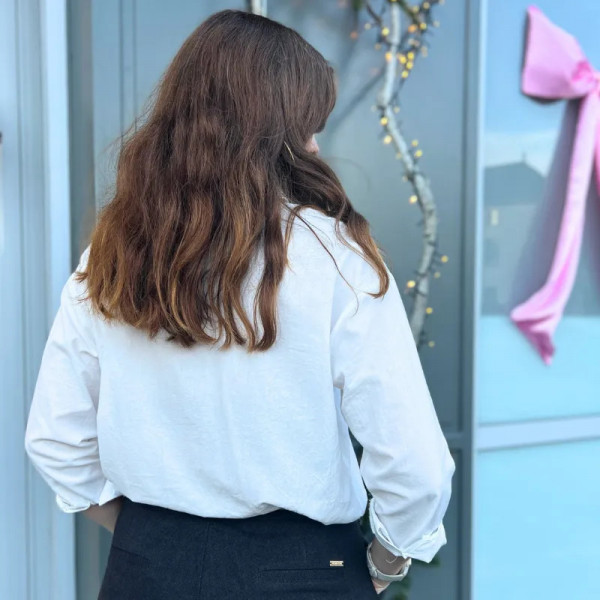 Chemise blanche petit coeur