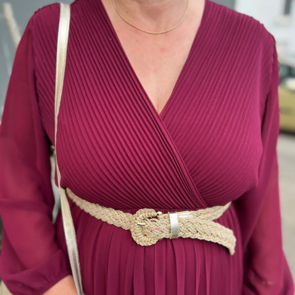 Robe longue fluide verte