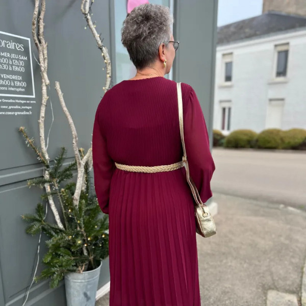 Robe longue fluide verte