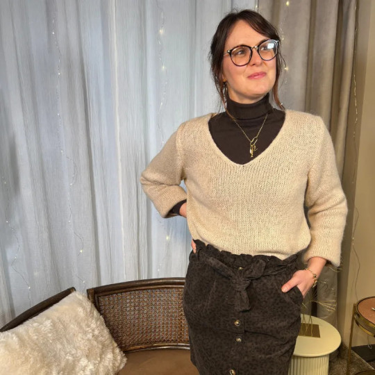 Jupe motifs léopard marron - Santiago