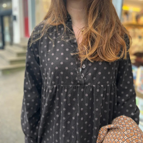 Robe à poids marron coupe Baby Doll