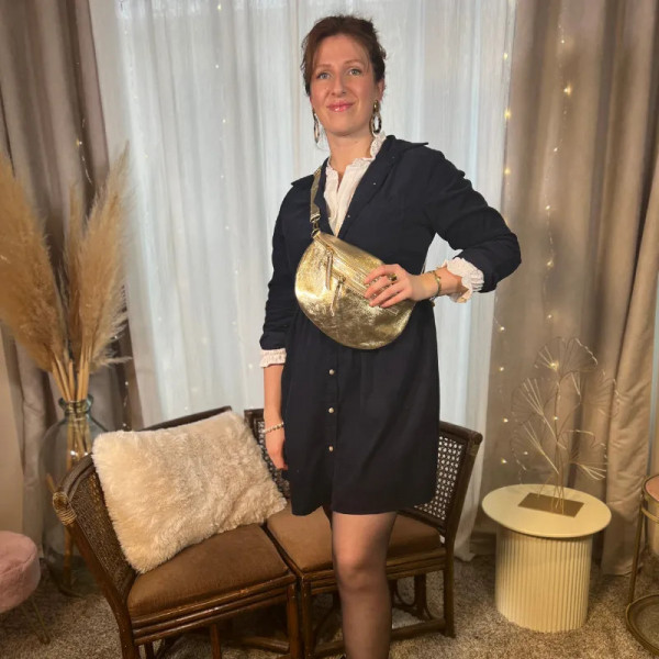 Robe bleu marine en velours