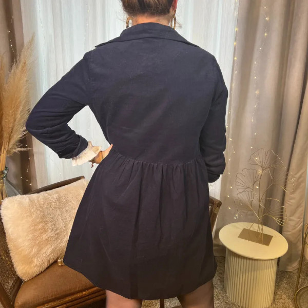 Robe bleu marine en velours