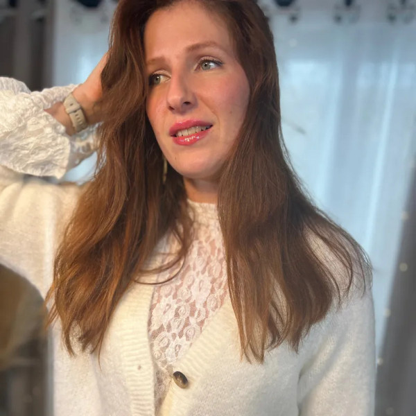 Gilet blanc en mohair