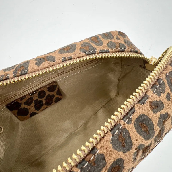 Sac bandoulière rectangle léopard